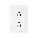 Placa Lucek crystal contacto duplex blanco/blanco