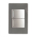Placa Lucek metal 2 apagadores sencillos plata