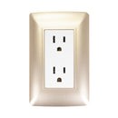 Placa Sanelec toscana golden duplex