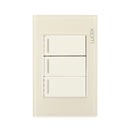 Placa Lucek colors c/3 apagadores escalera hueso