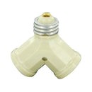 Soquet Leviton doble marfil 15a.