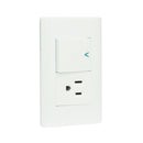 Placa Lucek c/apagador y contacto blanco