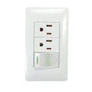 Placa Solaris ultra c/ 2 contactos y 1 apagador